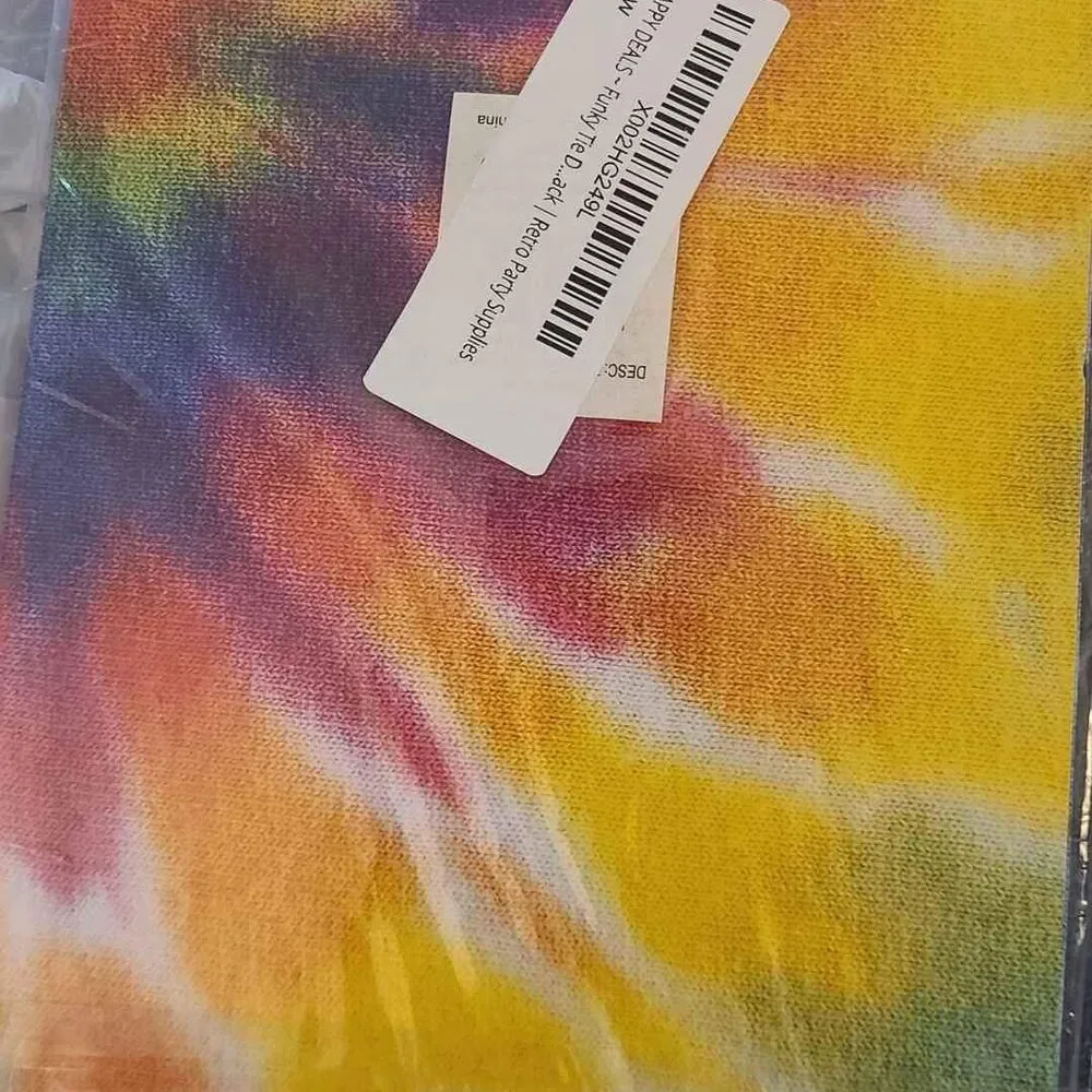 HAPPY DEALS ~ Funky Tie Dye Paper Bags | 12 Pack | Retro Party Supplies